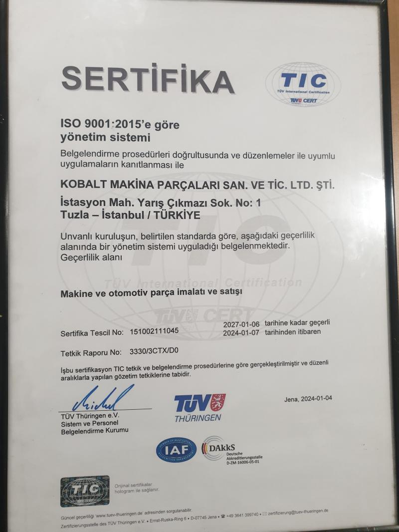 Sertifikalarımız